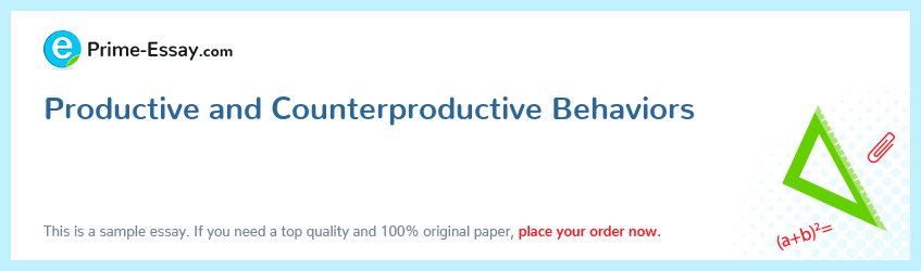 Productive and Counterproductive Behaviors