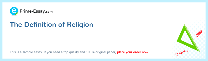 The Definition of Religion
