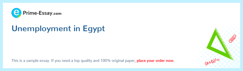 Unemployment in Egypt