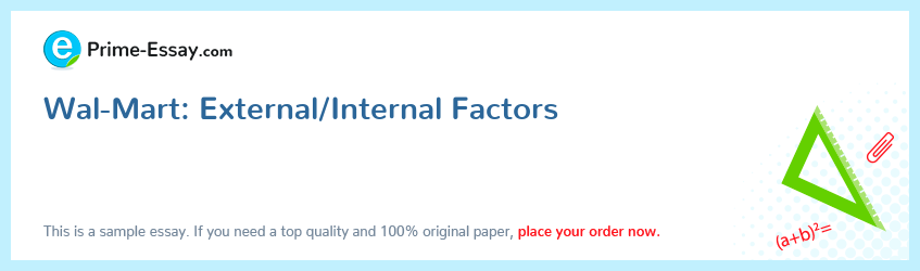 Wal-Mart: External/Internal Factors